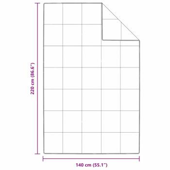 Winterbettdecke Weiß 140 x 220 cm 105gsm Pfirsich-Polyester