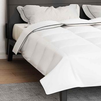 Winterbettdecke Weiß 240 x 260 cm 105gsm Pfirsich-Polyester