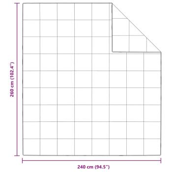 Winterbettdecke Weiß 240 x 260 cm 105gsm Pfirsich-Polyester