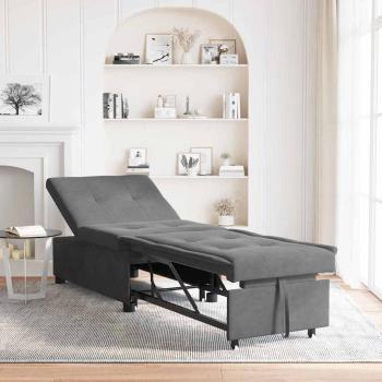 ARDEBO.de - Sofa Bett mit Rad Dunkelgrau 194 x 50 x 82 cm