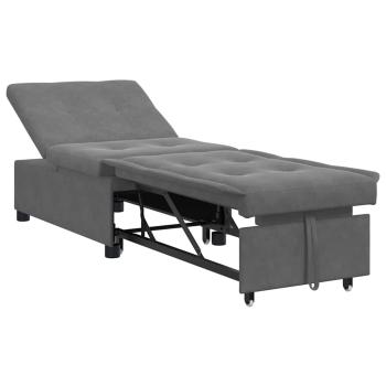 Sofa Bett mit Rad Dunkelgrau 194 x 50 x 82 cm