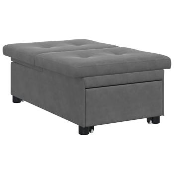Sofa Bett mit Rad Dunkelgrau 194 x 50 x 82 cm