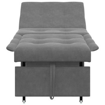 Sofa Bett mit Rad Dunkelgrau 194 x 50 x 82 cm