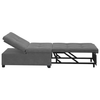 Sofa Bett mit Rad Dunkelgrau 194 x 50 x 82 cm