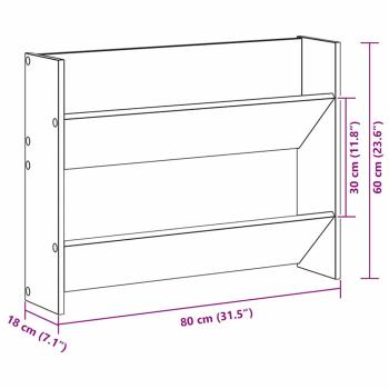 Wandschuhschränke 2 pcs Eiche handwerklich 60 x 18 x 60 cm