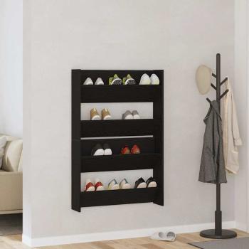 Wandschuhschränke 2 pcs Schwarze Eiche 60 x 18 x 60 cm