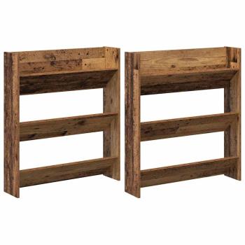 Wandschuhschränke 2 pcs Altholz 60 x 18 x 60 cm Holzwerkstoff