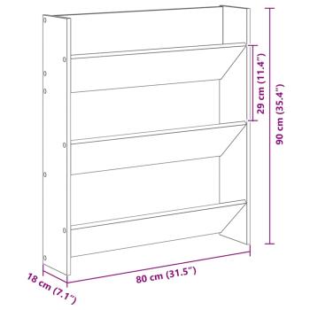 Wandschuhschränke 2 pcs Altholz 60 x 18 x 60 cm Holzwerkstoff