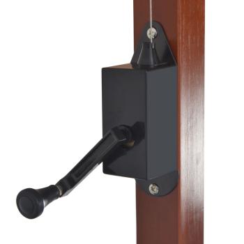 Ampelschirm mit Holz-Mast 400x300 cm Taupe