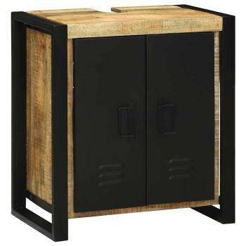 Badezimmermöbel Set mit Regal 3 pcs Braun Massives Mango-Holz