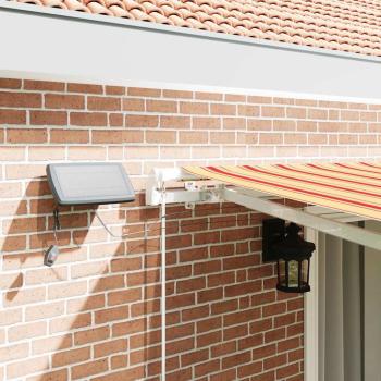 Manuelle einziehbare Markise mit LED in Gelb und Orange 450x350 cm