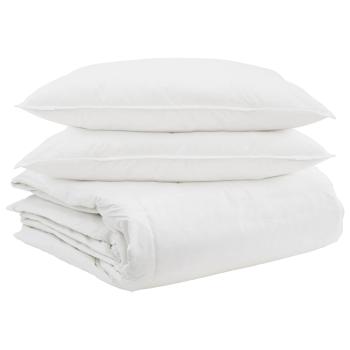 ARDEBO.de - Bettdecke mit Kissen 3 pcs Weiß 260 x 220 cm Daunen