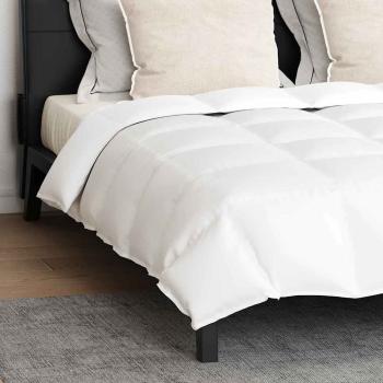 Bettdecke mit Kissen 3 pcs Weiß 240 x 260 cm Daunen