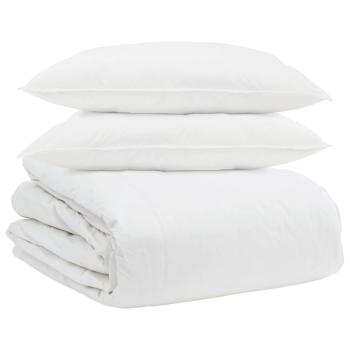 Bettdecke Sonstiges mit Kissen 3 pcs Weiß 240 x 220 cm Daunen