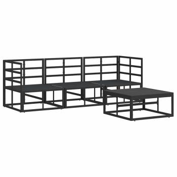 Garten-Sofa-Set 4 pcs Schwarz 70 x 70 x 32 cm Aluminium