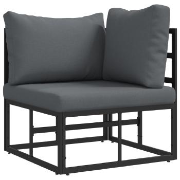 Garten-Sofa-Set 11 pcs Schwarz 353 x 211,5 x 71 cm Aluminium