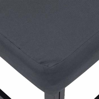 Gartensofa-set mit Kissen 6 pcs Schwarz Stahl