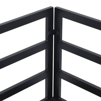 Gartensofa-set mit Kissen 6 pcs Schwarz Stahl