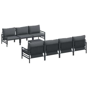 Garten-Sofa-Set mit Kissen mit Kissen 8 pcs Anthrazit 70 x 70,5 x 31,5 cm