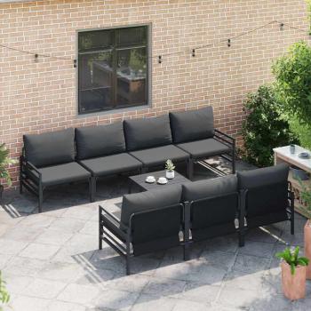 Garten-Sofa-Set mit Kissen mit Kissen 8 pcs Anthrazit 70 x 70,5 x 31,5 cm