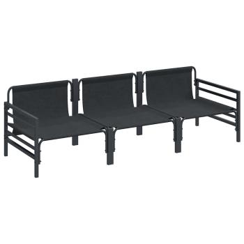 Garten-Sofa-Set 3 pcs Anthrazit Stahl