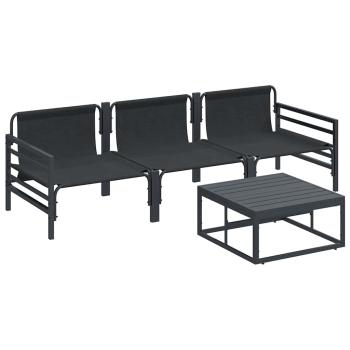 Garten-Sofa-Set 4 pcs Anthrazit Stahl