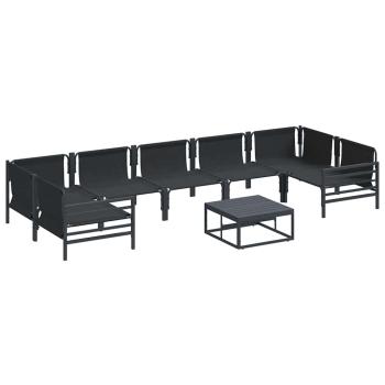 Garten-Sofa-Set 8 pcs Anthrazit Stahl