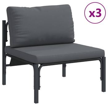 Garten-Sofa-Set 5 pcs Anthrazit Stahl