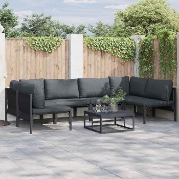 ARDEBO.de - Garten-Sofa-Set 7 pcs Anthrazit Stahl