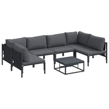Garten-Sofa-Set 7 pcs Anthrazit Stahl