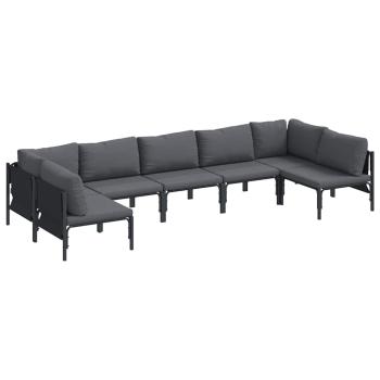 ARDEBO.de - Garten-Sofa-Set 7 pcs Anthrazit Stahl
