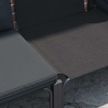 Gartensofa-set 7 stk. Schwarz Stahl