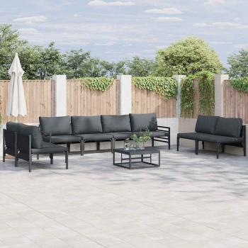 ARDEBO.de - Garten-Sofa-Set 8 pcs Anthrazit Stahl