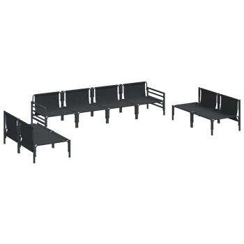 Garten-Sofa-Set 8 pcs Anthrazit Stahl