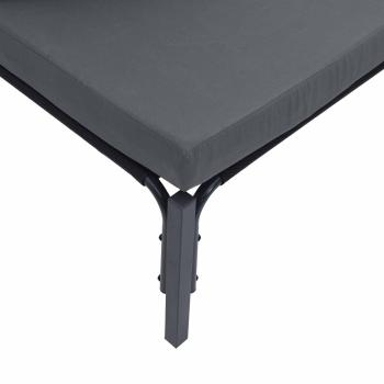Gartensofa-set 5 Stk. Schwarz Stahl