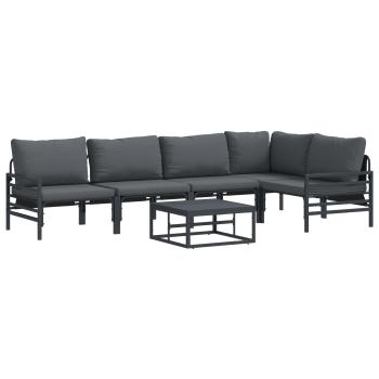 Garten-Sofa-Set 6 pcs Anthrazit Stahl