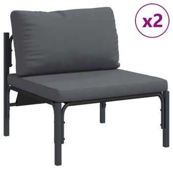 Garten-Sofa-Set 6 pcs Anthrazit Stahl