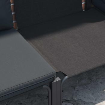Garten-Sofa-Set 6 pcs Anthrazit Stahl