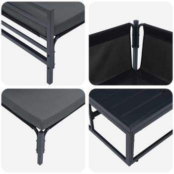Garten-Sofa-Set 6 pcs Anthrazit Stahl