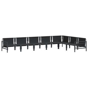 Garten-Sofa-Set 7 pcs Anthrazit Stahl