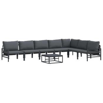 Garten-Sofa-Set 8 pcs Anthrazit Stahl