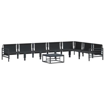 Garten-Sofa-Set 8 pcs Anthrazit Stahl
