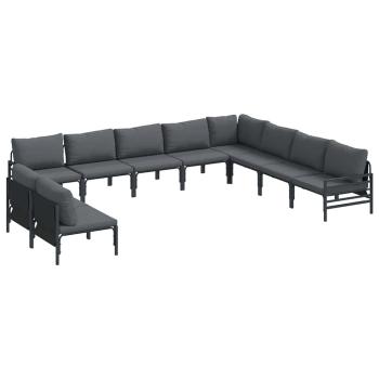 Garten-Sofa-Set 10 pcs Anthrazit Stahl
