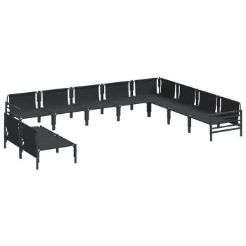 Garten-Sofa-Set 10 pcs Anthrazit Stahl