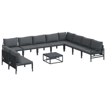 ARDEBO.de - Garten-Sofa-Set 11 pcs Anthrazit Stahl