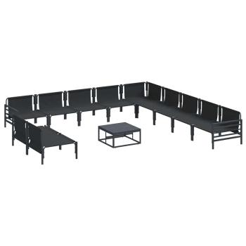 Garten-Sofa-Set 12 pcs Anthrazit Stahl