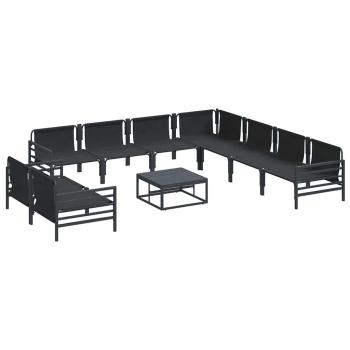 Garten-Sofa-Set 10 pcs Anthrazit Stahl