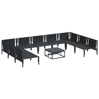 Garten-Sofa-Set 10 pcs Anthrazit Stahl