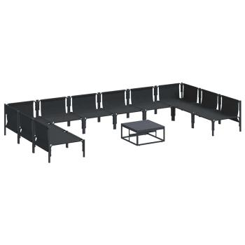 Garten-Sofa-Set 11 pcs Anthrazit Stahl