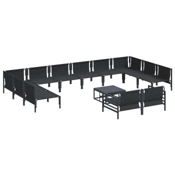 Garten-Sofa-Set 13 pcs Anthrazit Stahl